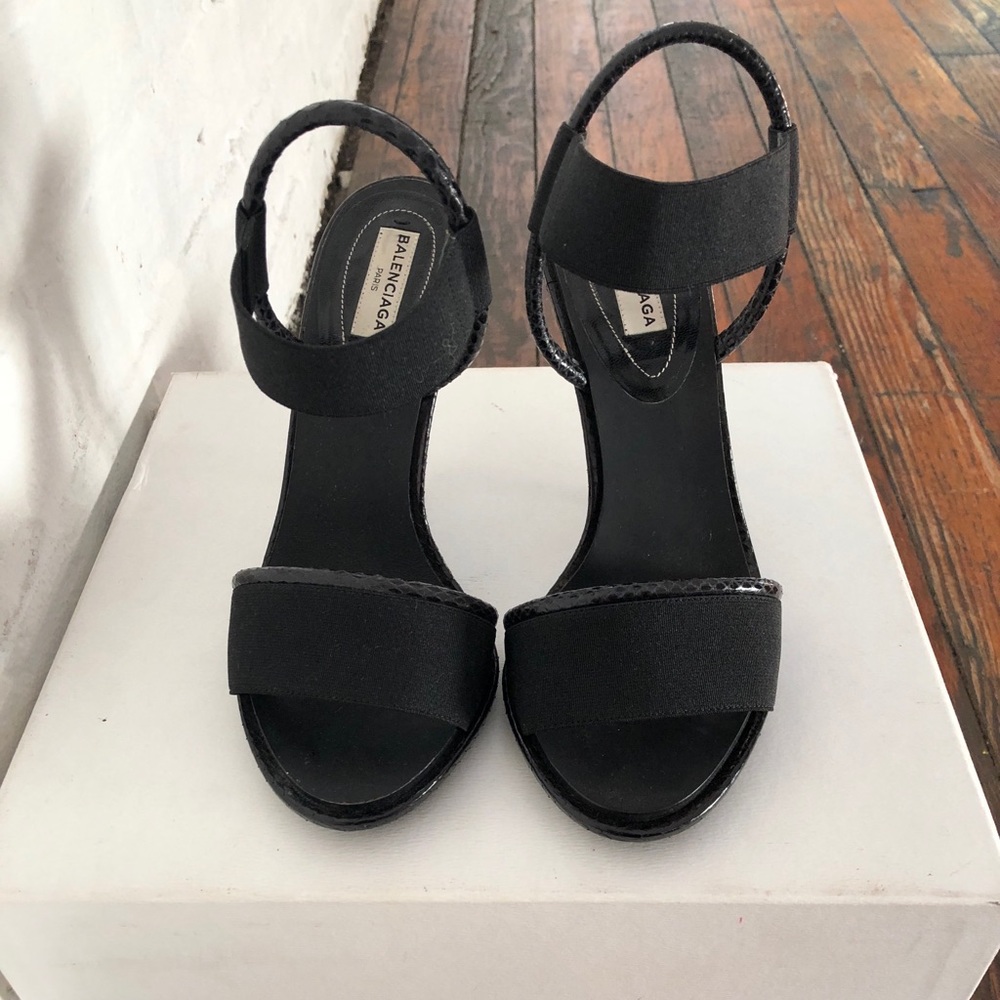 Balenciaga black fancy heels